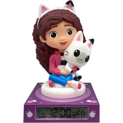 Lampara 3D Con Despertador Y Fecha Gabby 2