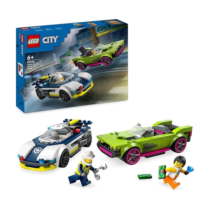  Coche de Policía y Potente Deportivo