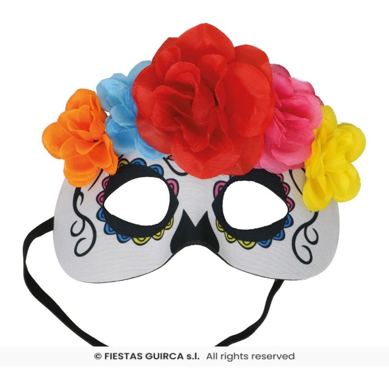 ANTIFAZ CATRINA CON FLORES