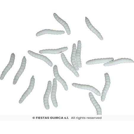 BLISTER 20 GUSANOS ELASTICOS 4 CMS