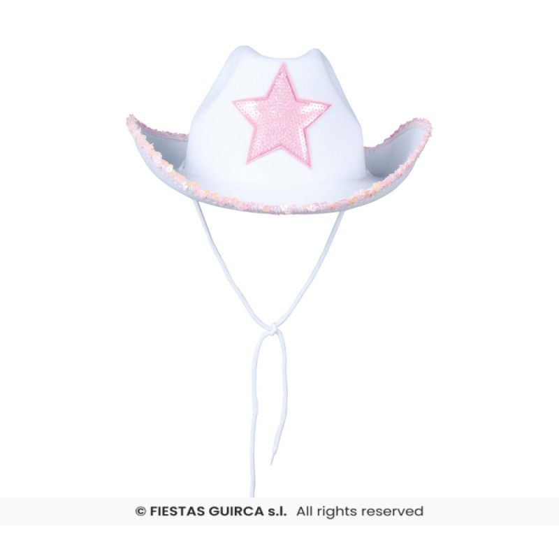 SOMBRERO VAQUERO BLANCO CON ESTRELLA