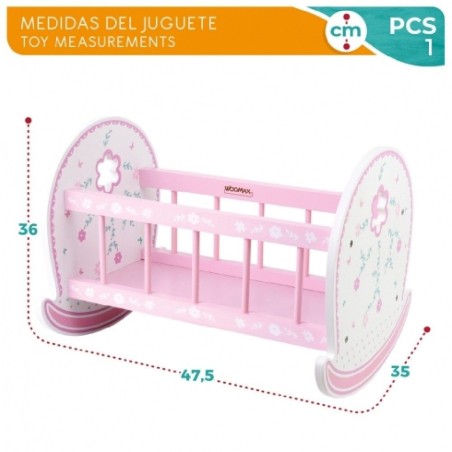 CUNA DE MADERA PARA MUÑECAS - WOOMAX