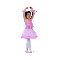 DISFRAZ BAILARINA ROSA ESTRELLAS 5-6 AÑO