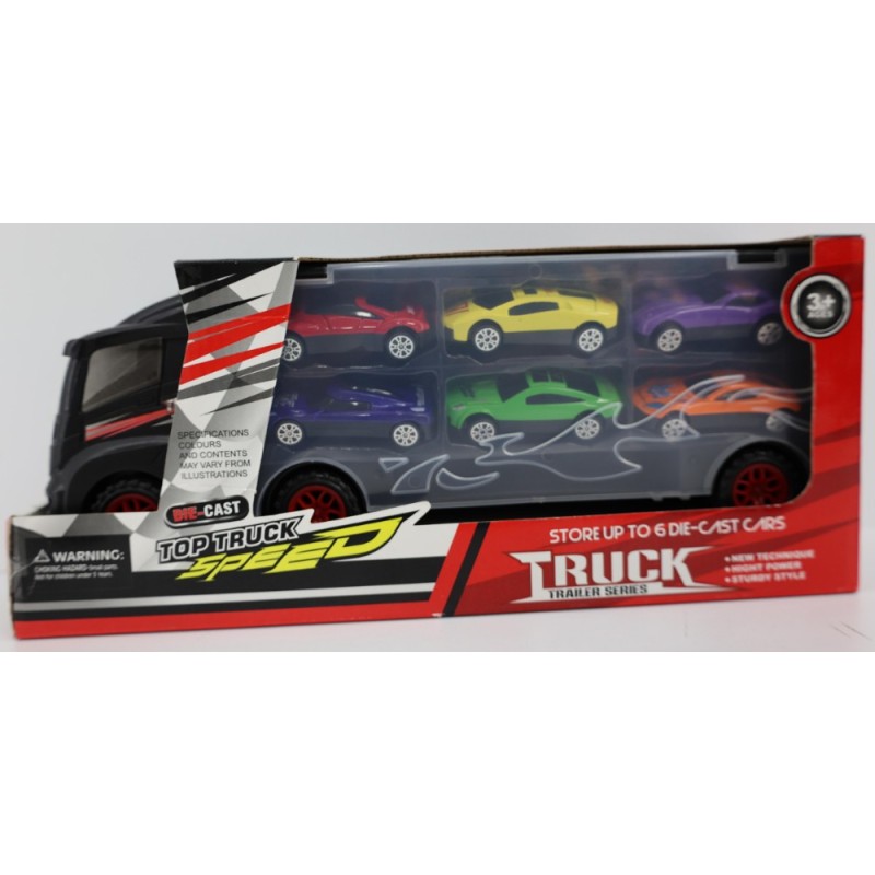 CAMION PORTACOCHES + 6 VEHICULOS