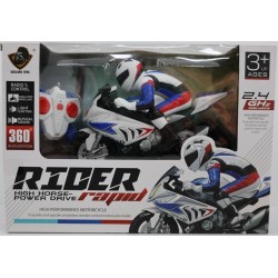 MOTO RC 360º LUZ Y SONIDO BLANCA