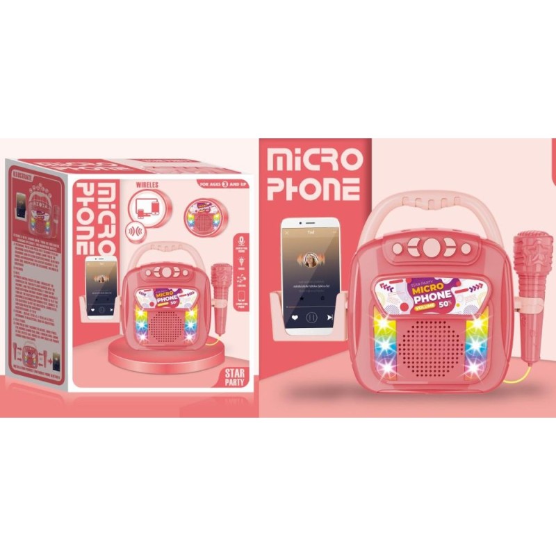 KARAOKE ROSA BLUETOOTH GRABADOR, LUCES Y