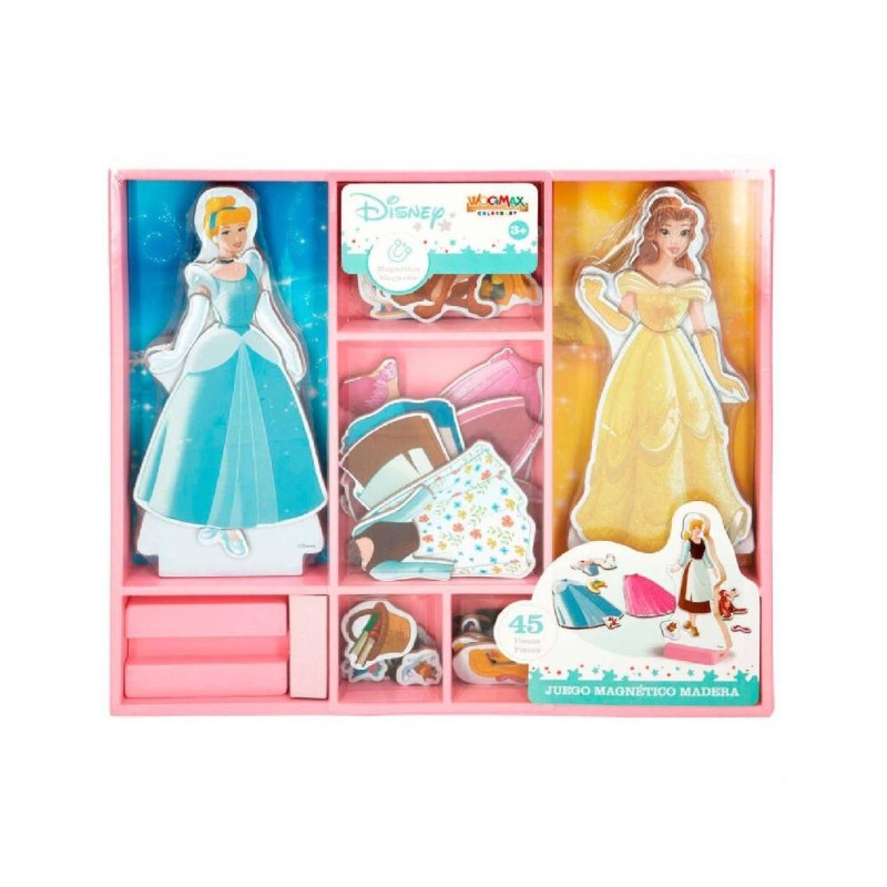 PRINCESAS VESTIDOS DE MADERA MAGNETICOS 