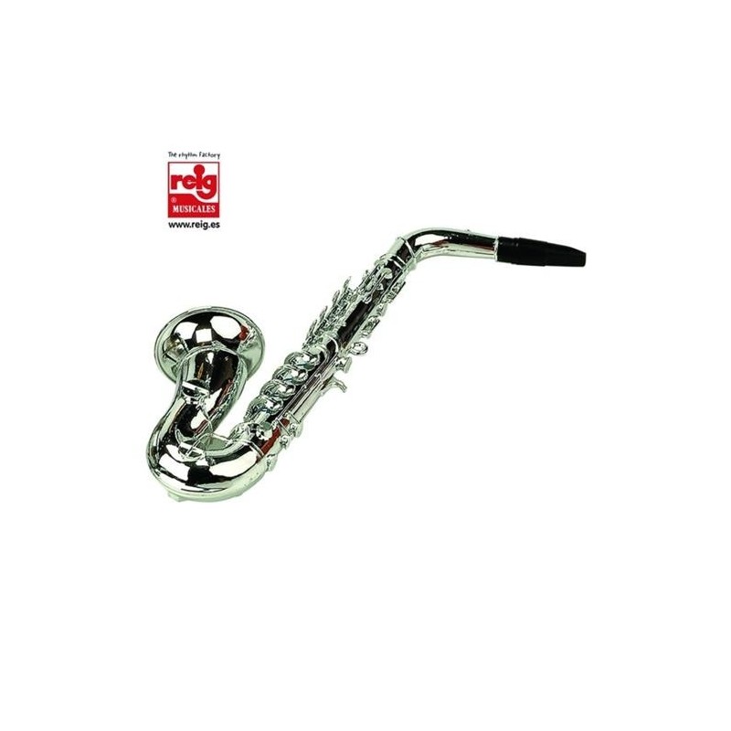 Saxofon Metalizado de 41 cm juguete musi