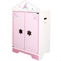 ARMARIO DE MADERA MUÑECAS C/3 PERCHAS WO