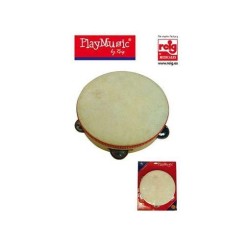 Pandereta De Madera Con 5 Platillos, 20C