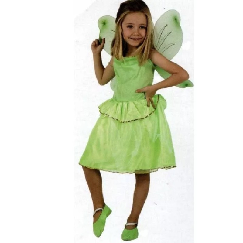 DISFRAZ HADA CAMPANILLA VERDE 3-4 AÑOS