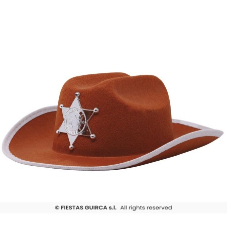 SOMBRERO MARRON SHERIFF INF.