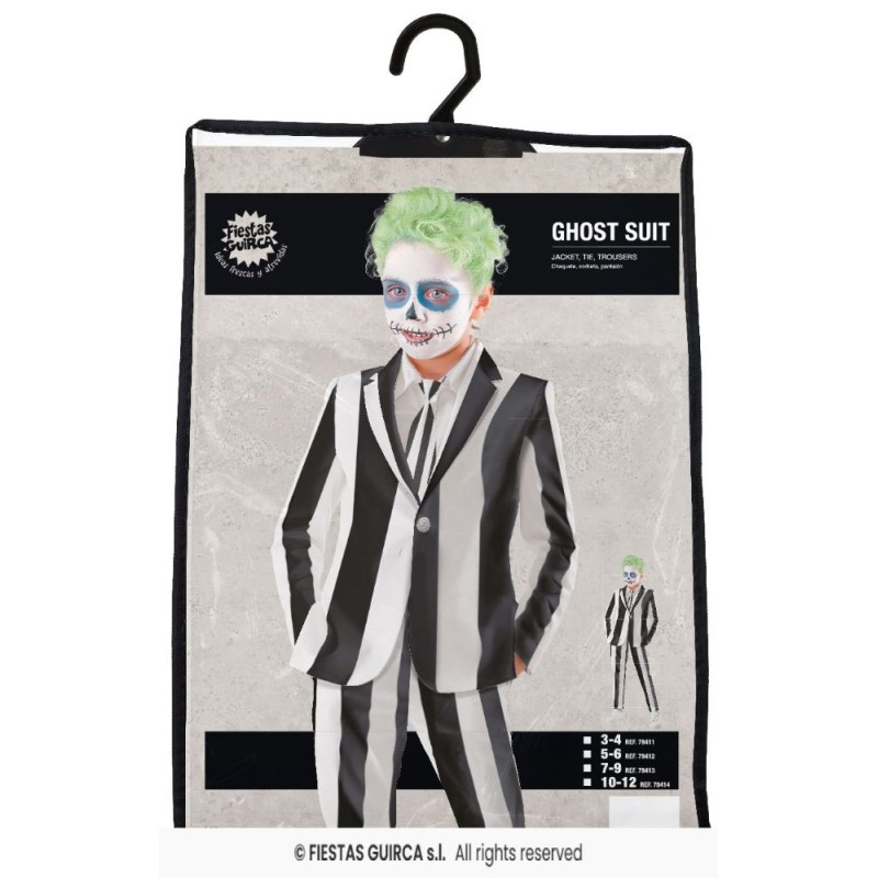 DISFRAZ GHOST SKELETON BEATLE JUICE 7-9