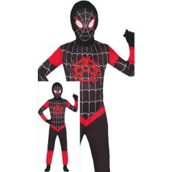 Disfraz Spiderman Negro MILES Rojo 5-6 A 2