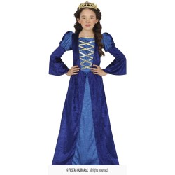 DISFRAZ DAMA MEDIEVAL AZUL 7-9 Años