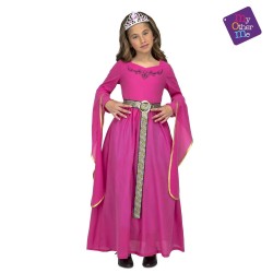 DISFRAZ PRINCES MEDIEVAL ROSA 10-12 AÑOS 2