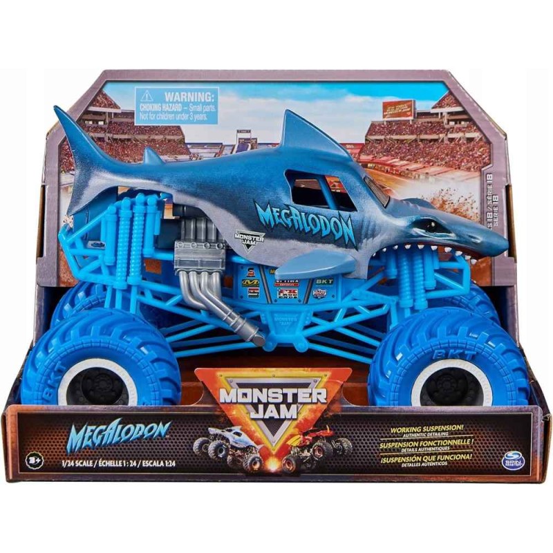 Coche Monster Jam Megalodon Oscuro 1:24