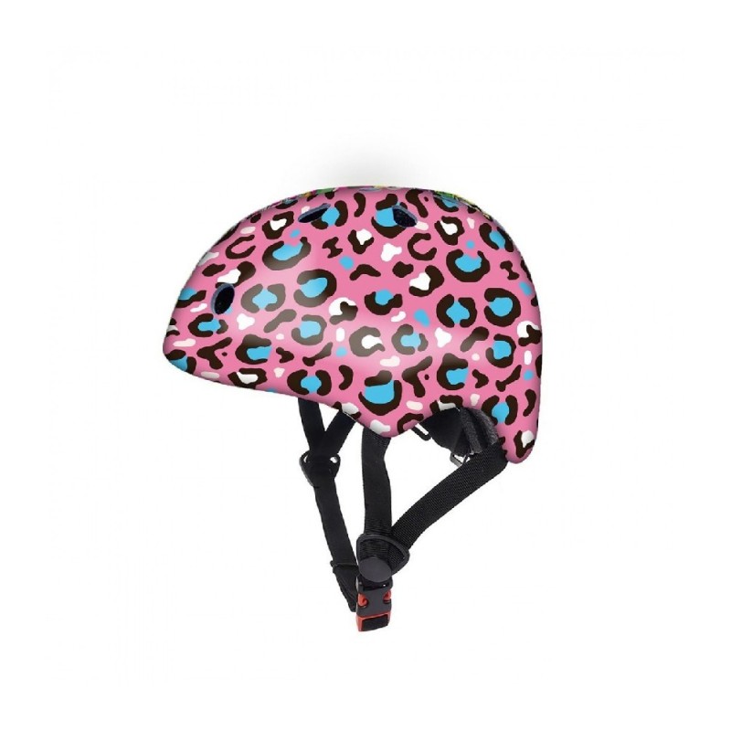 CASCO 50-54CM LEOPARDO ROSA