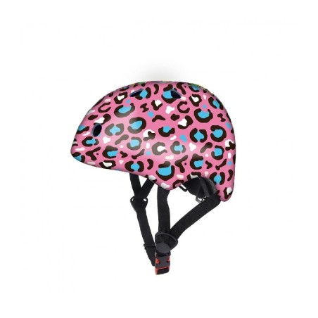 CASCO 50-54CM LEOPARDO ROSA