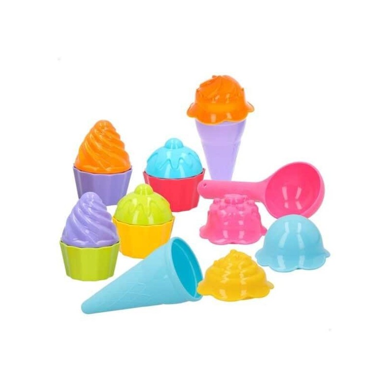 SET MOLDES PLAYA HELADOS Y CUPCAKES 
