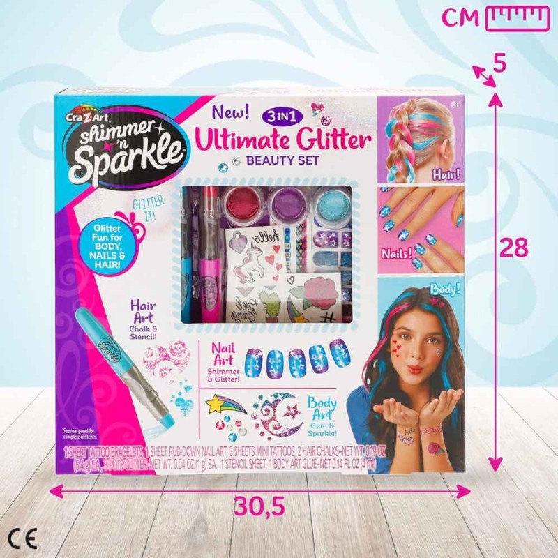 SHIMMER N SPARKLE-3 EN 1 SET DE BELLEZA