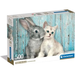 Puzzle 500 Pzs Hqc Cat&Bunny Compact