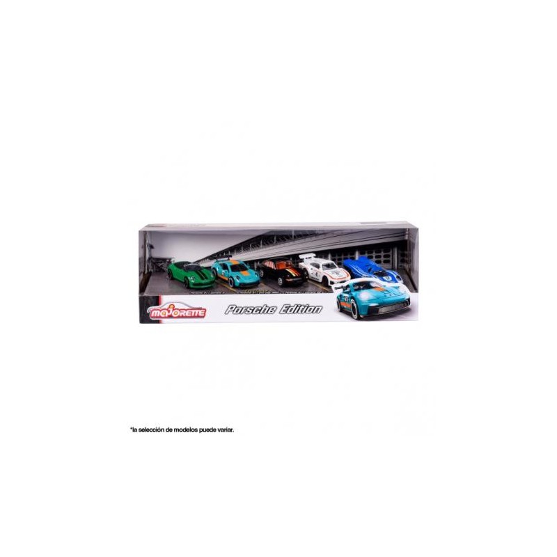 Pack de 5 coches de metal Porsche 1:64