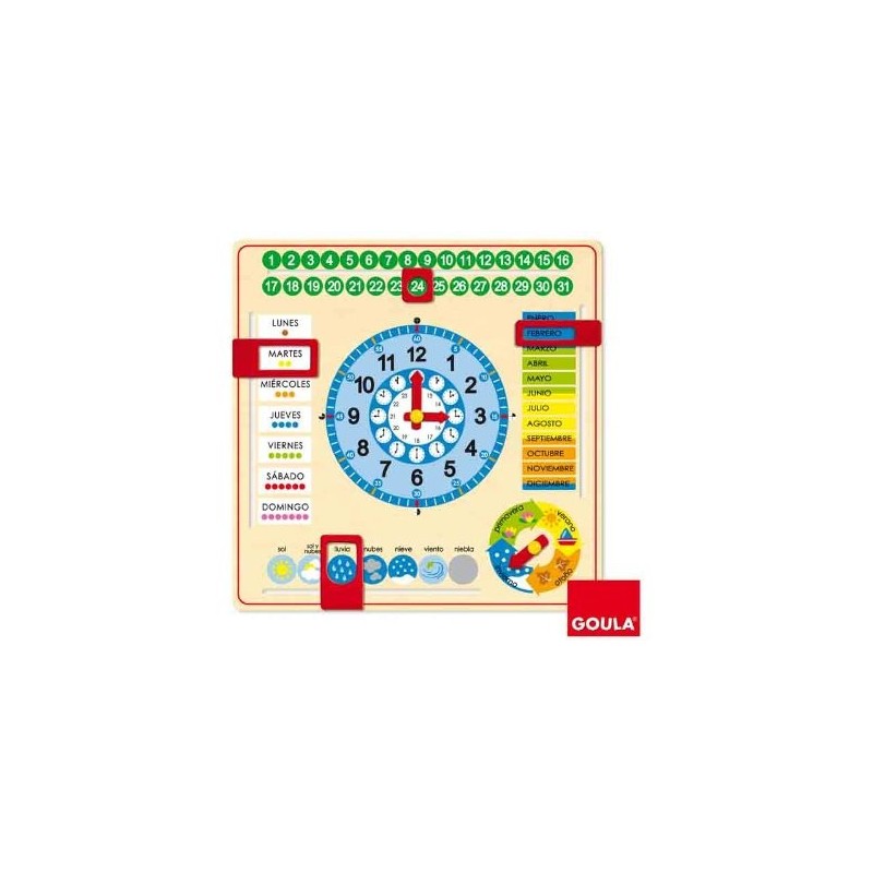 RELOJ CALENDARIO ESCOLAR CASTELLANO
