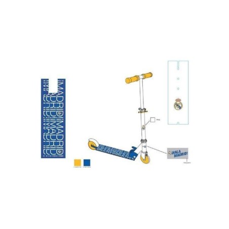 Real Madrid Patinete Aluminio 2 Ruedas