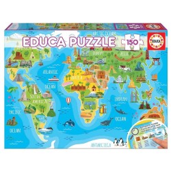 Puzzle 150 mapamundi monumentos  geopuzz 2