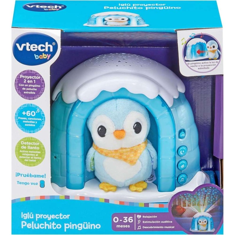 Iglú proyector Peluchito pingüino