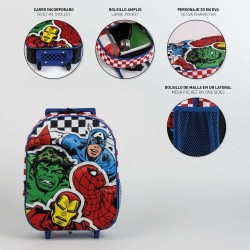 Mochila Infantil Trolley 3D Avengers  2