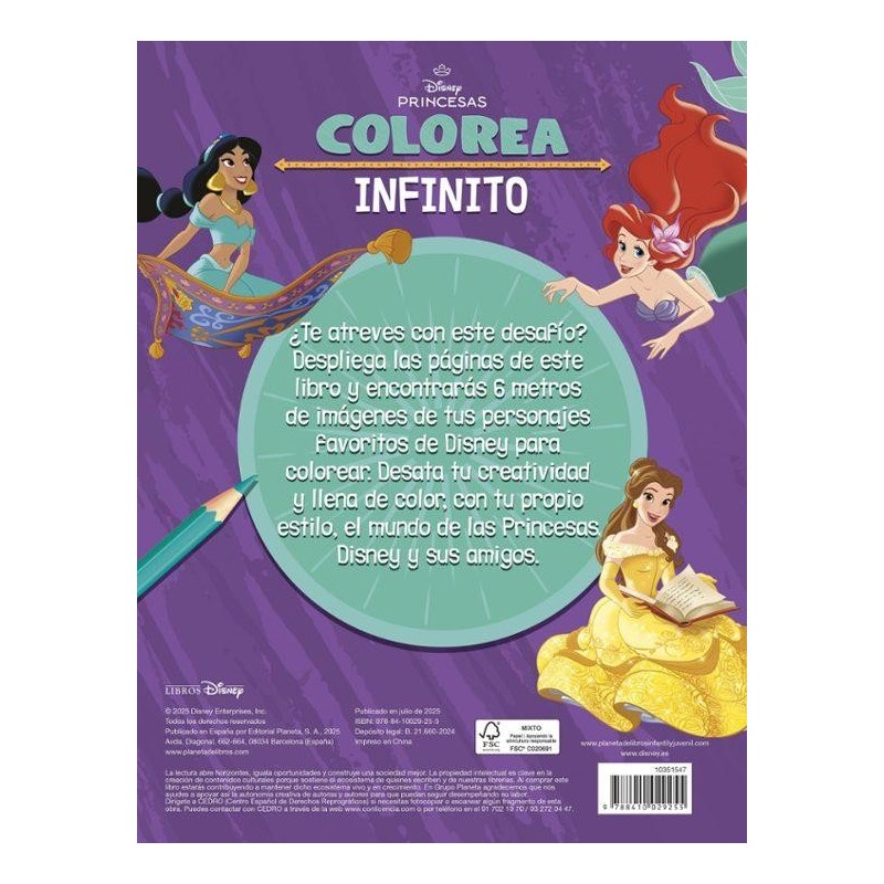 PRINCESAS. COLOREA INFINITO