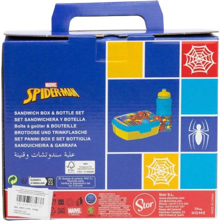 Set Sandwichera y Botella Spiderman