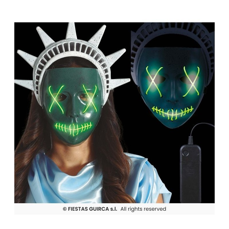 MASCARA LIBERTAD CON LUZ, PVC
