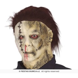 MASCARA CON PELO ASESINO CUERO, LATEX