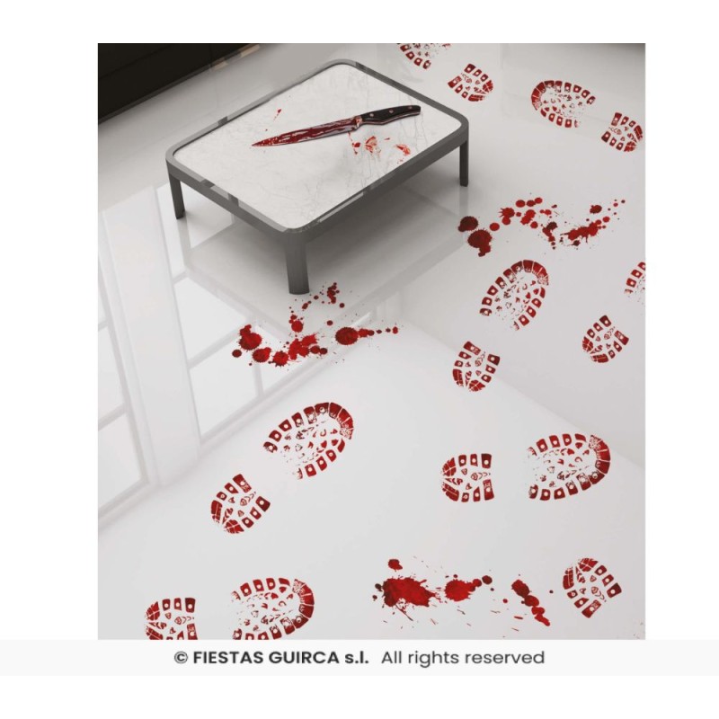 PISADAS SANGRE BOTAS ADHESIVAS, 2 X 25X7