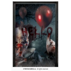 DECORACION VENTANA PAYASO 80X120 CMS 2