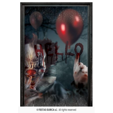 DECORACION VENTANA PAYASO 80X120 CMS