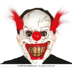 MASCARA PAYASO TERROR CON PELO LATEX