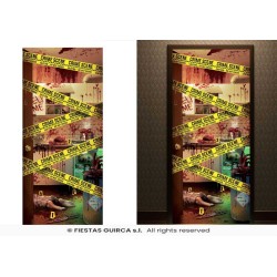 DECO PUERTA "CRIME SCENE" TELA 80X180 CM
