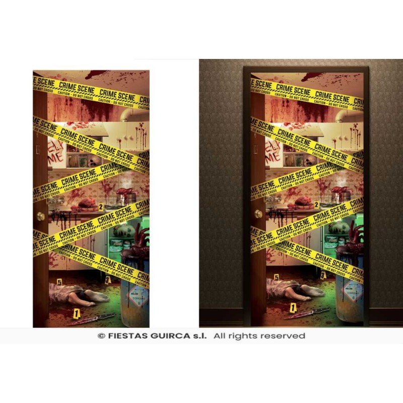 DECO PUERTA "CRIME SCENE" TELA 80X180 CM