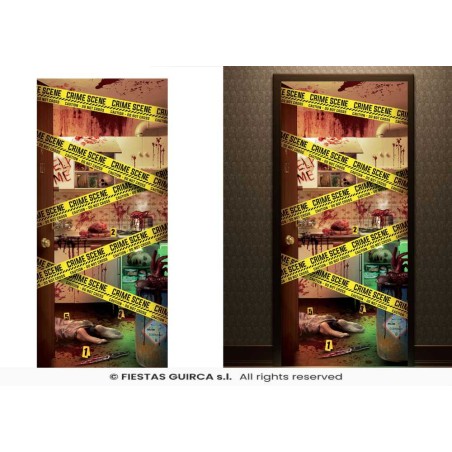 DECO PUERTA "CRIME SCENE" TELA 80X180 CM