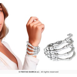 BRAZALETE ESQUELETO METALICO, PLATA