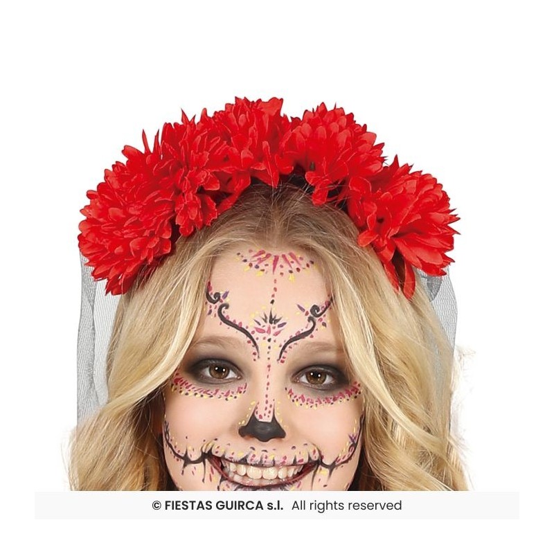 DISFRAZ CATRINA FLORES 7-9 Años