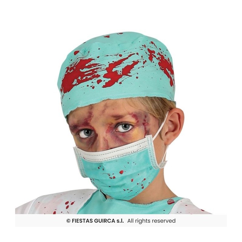 DISFRAZ ESQUELETO ZOMBIE MEDICO 3-4 Años
