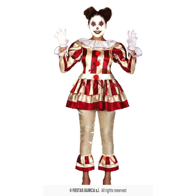 DISFRAZ PAYASA ASESINA STRIPED (M)