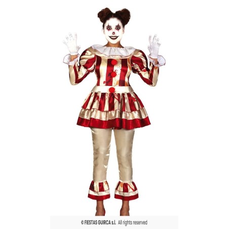 DISFRAZ PAYASA ASESINA STRIPED (M)