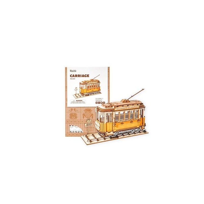 Puzzle 3D de madera Robotime Tranvía