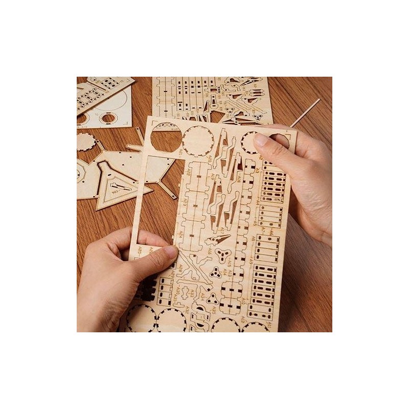 Puzzle 3D de madera Robotime Batería Rol